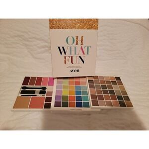 Avon Mega Makeup Palette Oh What Fun Eye Shades Blushes Lip Glosses Highlighters
